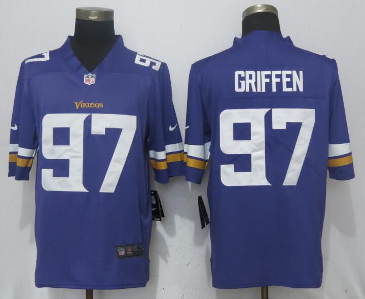 Men Minnesota Vikings #97 Griffen Purple 2017 Vapor Untouchable Limited Player NFL Jerseys->carolina panthers->NFL Jersey